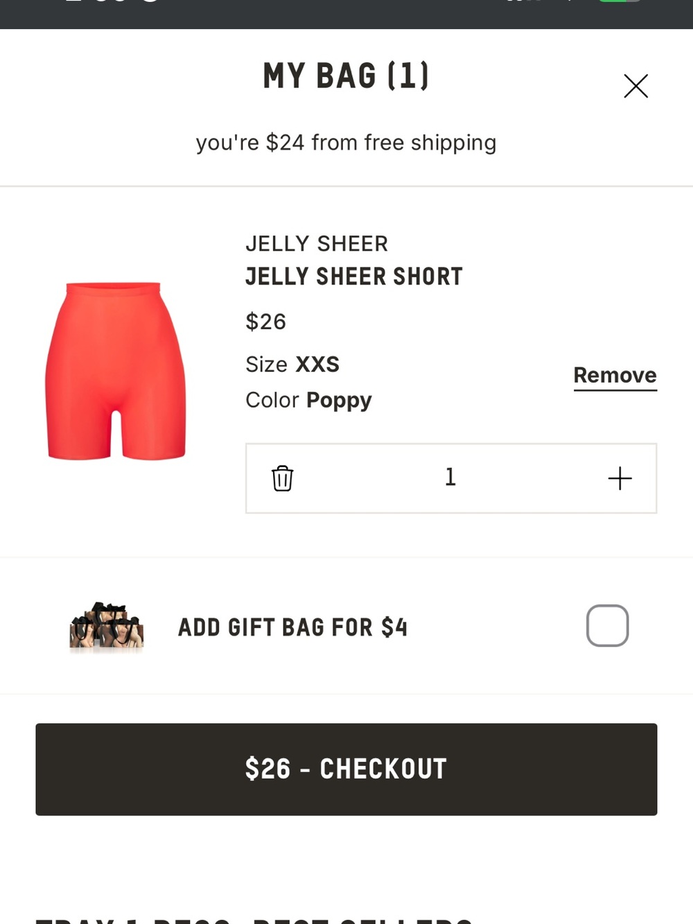 SKIMS Size XXS Jelly Sheer Short in Poppy - Picture 15 of 16